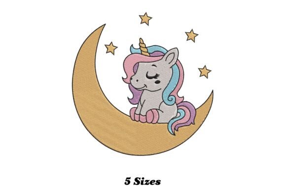 Baby Unicorn on Moon