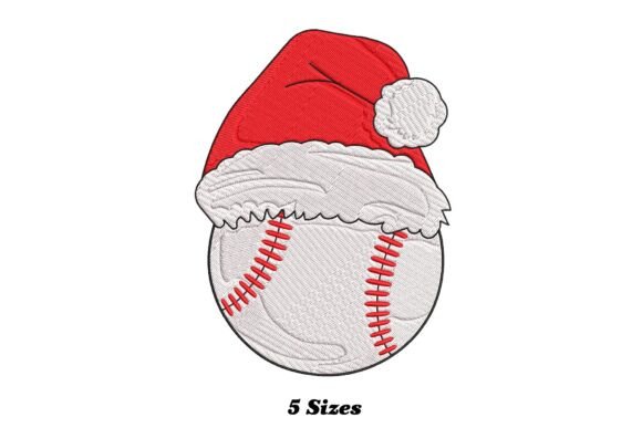 Baseball Christmas Embroidery