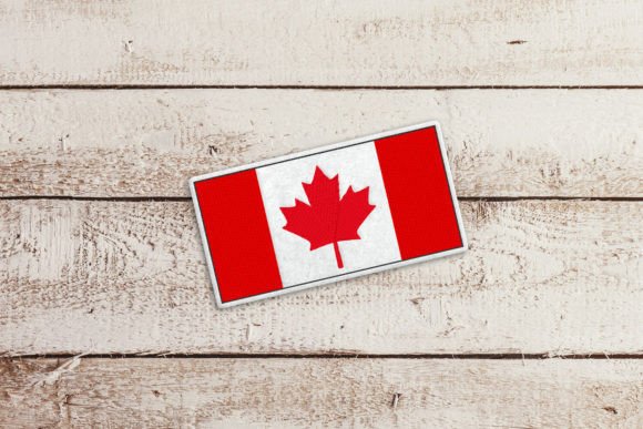 Canadian Flag ITH Feltie Applique