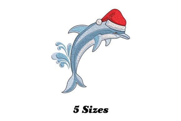 Christmas Santa Hat Dolphin