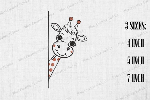 Cute Giraffe Peeking from Wall