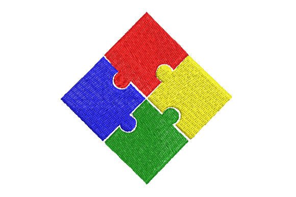Four Sided Jigsaw Embroidery Design