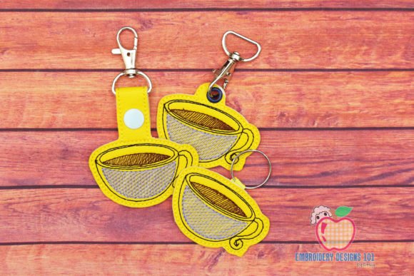 Hot Tea Cup Keyfob Keychain ITH