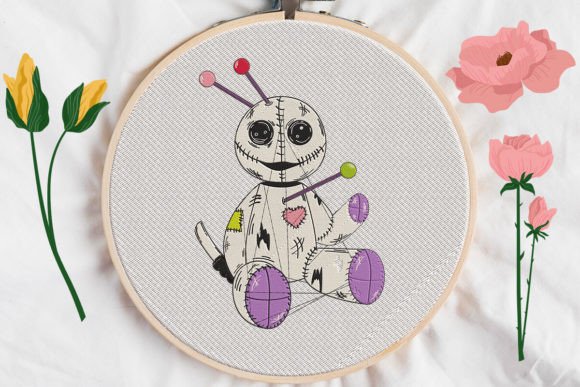 Human Doll Halloween Embroidery Design