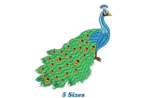 Stunning Peacock Embroidery Design