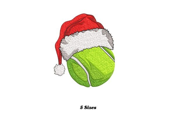 Tennis Christmas Embroidery Design